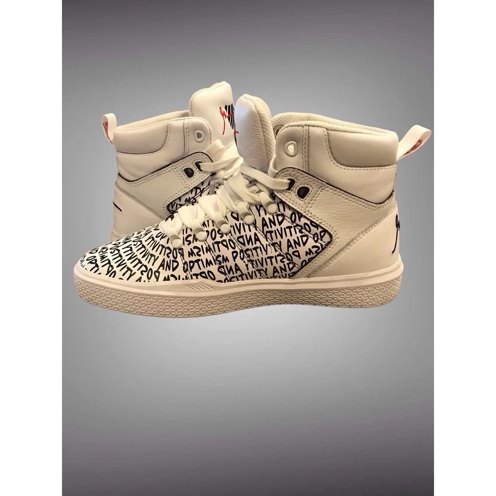 Women's K Swiss x Gary Vee 004 Mid White Black Positivity & Optimism Size‎ 9